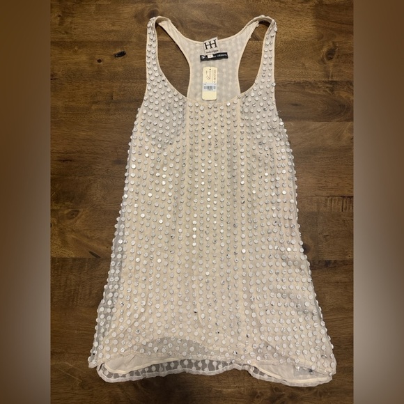 Haute Hippie Tops - Haute Hippie Sequin Beaded Silk Tank Top | NWT | Size L